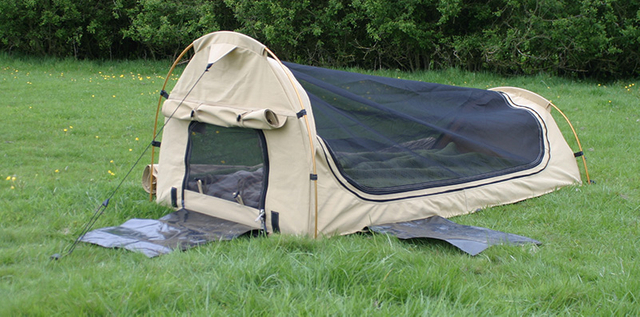 King Size Swag Tent Double Canvas Easy Setup Manufactured with Oxford Fabric